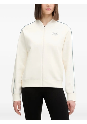 Ea7 Emporio Armani logo-print zip-up jacket - Neutrals
