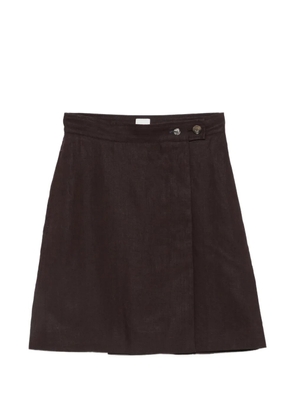Paul Smith button-fastening A-line mini skirt - Brown