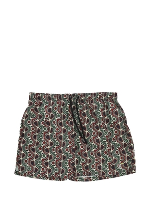 TOOCO abstract-print drawstring swim shorts - Neutrals