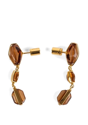 Jil Sander crystal drop earrings - Gold