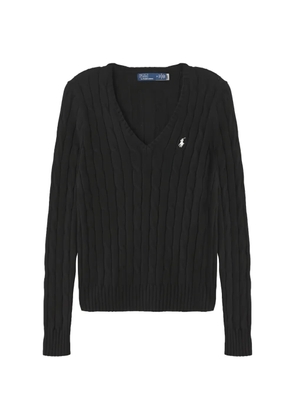 Polo Ralph Lauren cable-knit V-neck sweater - Black