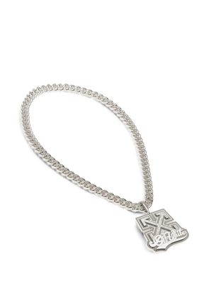 Off-White Arrows curb-chain necklace - Silver