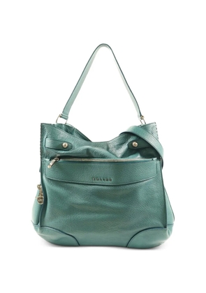 Celine Pre-Owned grained-leather shoulder bag - Green