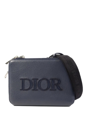 Christian Dior Pre-Owned logo-embroidered messenger bag - Blue