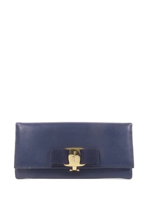 Ferragamo Pre-Owned Vara Bow wallet - Blue