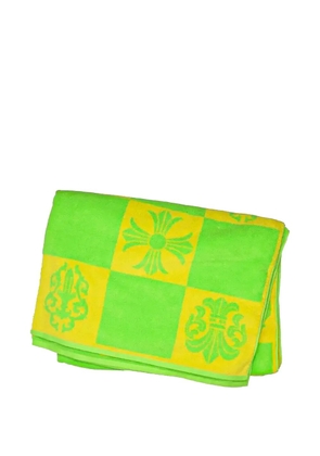 Chrome Hearts plaid-pattern beach towel - Green