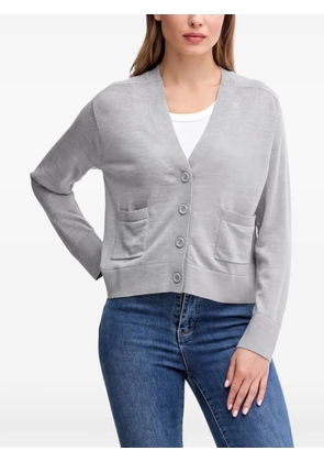 Benetton button-up patch-pocket cardigan - Grey