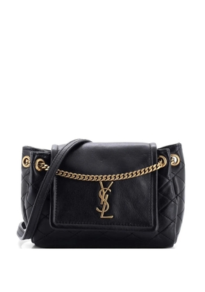Saint Laurent Pre-Owned Nolita Satchel Quilted Leather Mini crossbody bag - Black