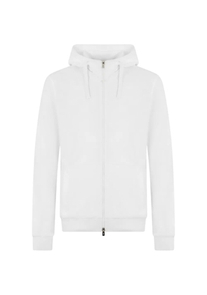 Fedeli zip-up drawstring hoodie - White
