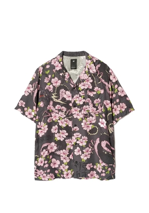 Maharishi sakura-print shirt - Blue