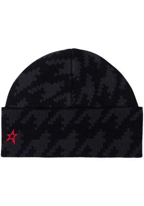 Perfect Moment houndstooth beanie - Black