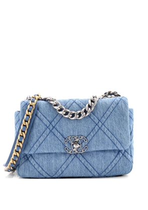 CHANEL Pre-Owned 19 Flap Bag Quilted Denim Medium shoulder bag - Blue