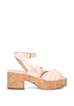 Alberta Ferretti knot-detail platform sandals - Pink