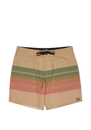 Billabong Spinner horizontal-stripe drawstring swim shorts - Neutrals