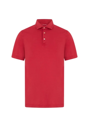 Fedeli short-sleeve polo shirt - Red