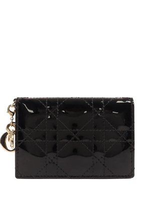 Christian Dior Pre-Owned Gardenia patent leather wallet - Black