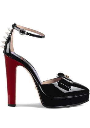 Gucci Patent leather pump with bow - Black