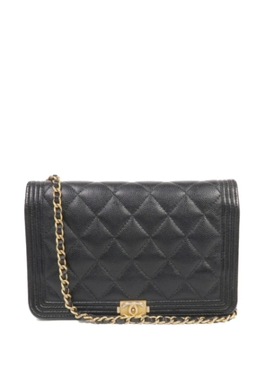 CHANEL Pre-Owned Boy Wallet on Chain calfskin shoulder bag - Black
