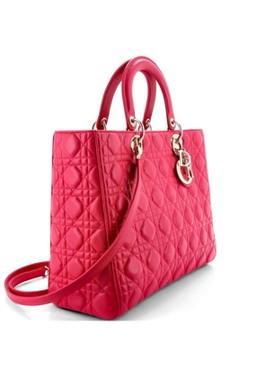 Christian Dior Pre-Owned Lady Dior Bag Cannage Quilt Lambskin Large tote bag - Pink