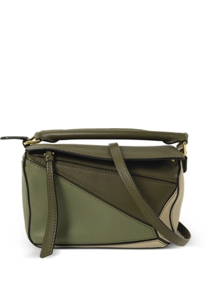 Loewe Pre-Owned mini Puzzle leather shoulder bag - Green