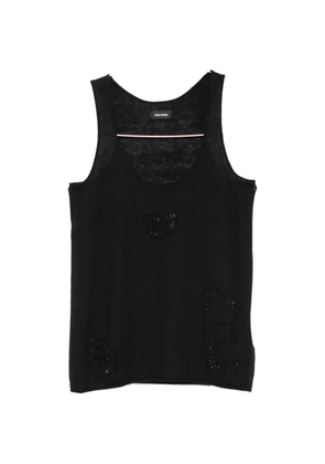 Zadig&Voltaire Lee strass-embellished top - Brown