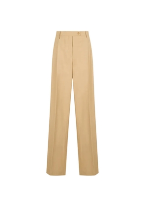 Alberta Ferretti pleat-detail high-waisted trousers - Neutrals