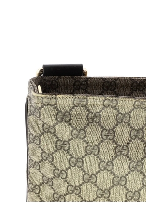 Gucci Pre-Owned Zip Top Messenger Bag GG Coated Canvas Large crossbody bag - Brown