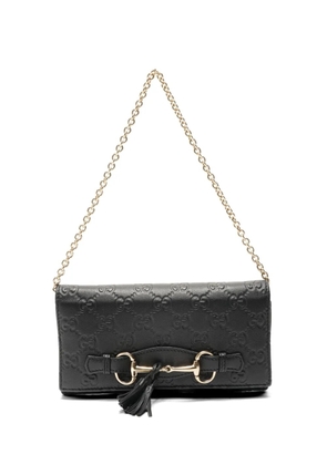 Gucci Pre-Owned 2010-2014 Guccissima Horsebit shoulder bag - Black