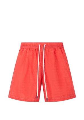 Fedeli drawstring-waist swim shorts - Red
