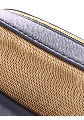Gucci Pre-Owned Horsebit 1955 Flap Pocket Camera Bag Canvas and Leather Small crossbody bag - Blue