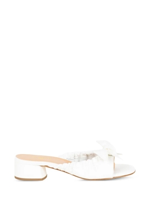 STATUS bow-detail heeled sandals - White