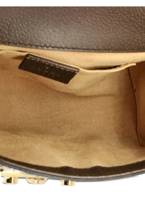 Gucci Pre-Owned Padlock Bengal Print GG Coated Canvas Small shoulder bag - Brown