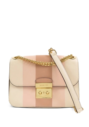 Michael Kors Vintage striped chain-strap shoulder bag - Neutrals