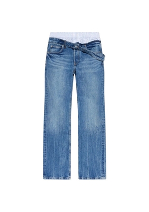 Alexander Wang fold-over layered jeans - Blue