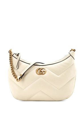 Gucci Pre-Owned GG Marmont Chain Moon Matelasse Leather Small hobo bag - Neutrals