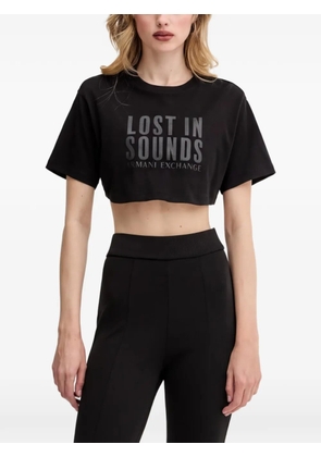 Armani Exchange cropped T-shirt - Black