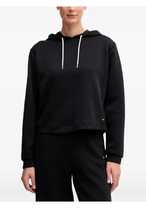 GUESS USA logo-embossed hoodie - Black