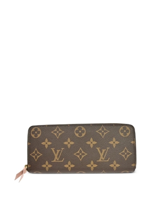 Louis Vuitton Pre-Owned 2017 Clemence Monogram-pattern long wallet - Brown