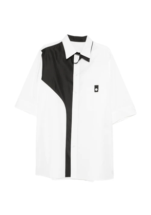 Yohji Yamamoto colour-block short-sleeve shirt - White