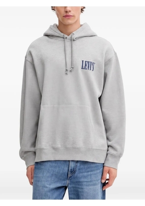 Levi's Relaxed logo-embroidery hoodie - Grey