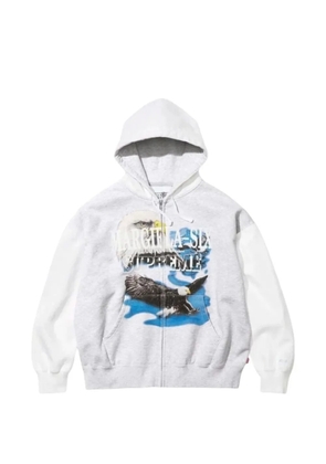 Supreme x MM6 Maison Margiela zip-up hoodie - Grey