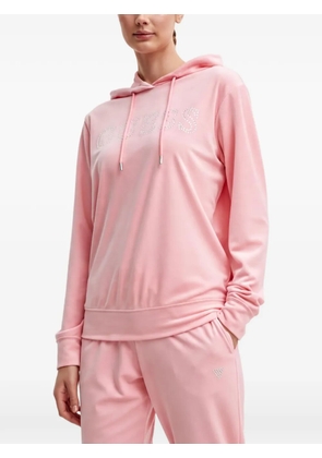 GUESS USA rhinestone-embellished hoodie - Pink