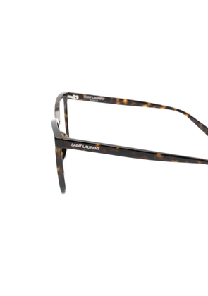 Saint Laurent Eyewear rectangle-frame glasses - Brown