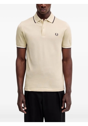 Fred Perry logo-embroidered polo shirt - Neutrals