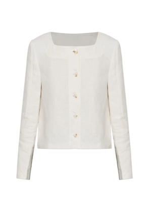 Posse Emma square-neck button-up jacket - Neutrals