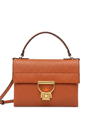 Coccinelle mini Arlettis grained-leather tote bag - Brown