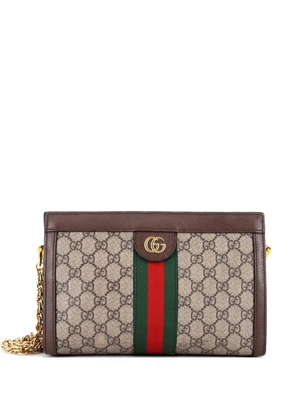 Gucci Pre-Owned Ophidia Chain Shoulder Bag GG Coated Canvas Small crossbody bag - Brown