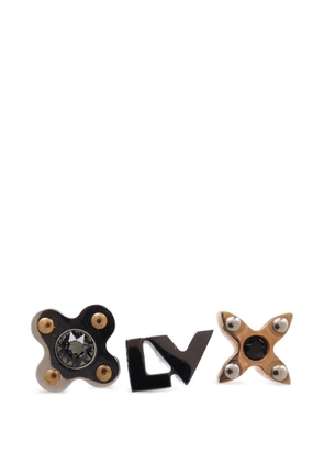 Louis Vuitton Pre-Owned PM LV Love Letters earrings - Black