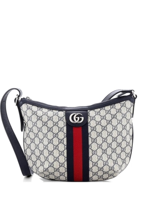 Gucci Pre-Owned Ophidia Half Moon Hobo GG Coated Canvas Small crossbody bag - Blue