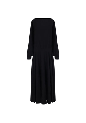Balenciaga cape-detail long-sleeve dress - Black